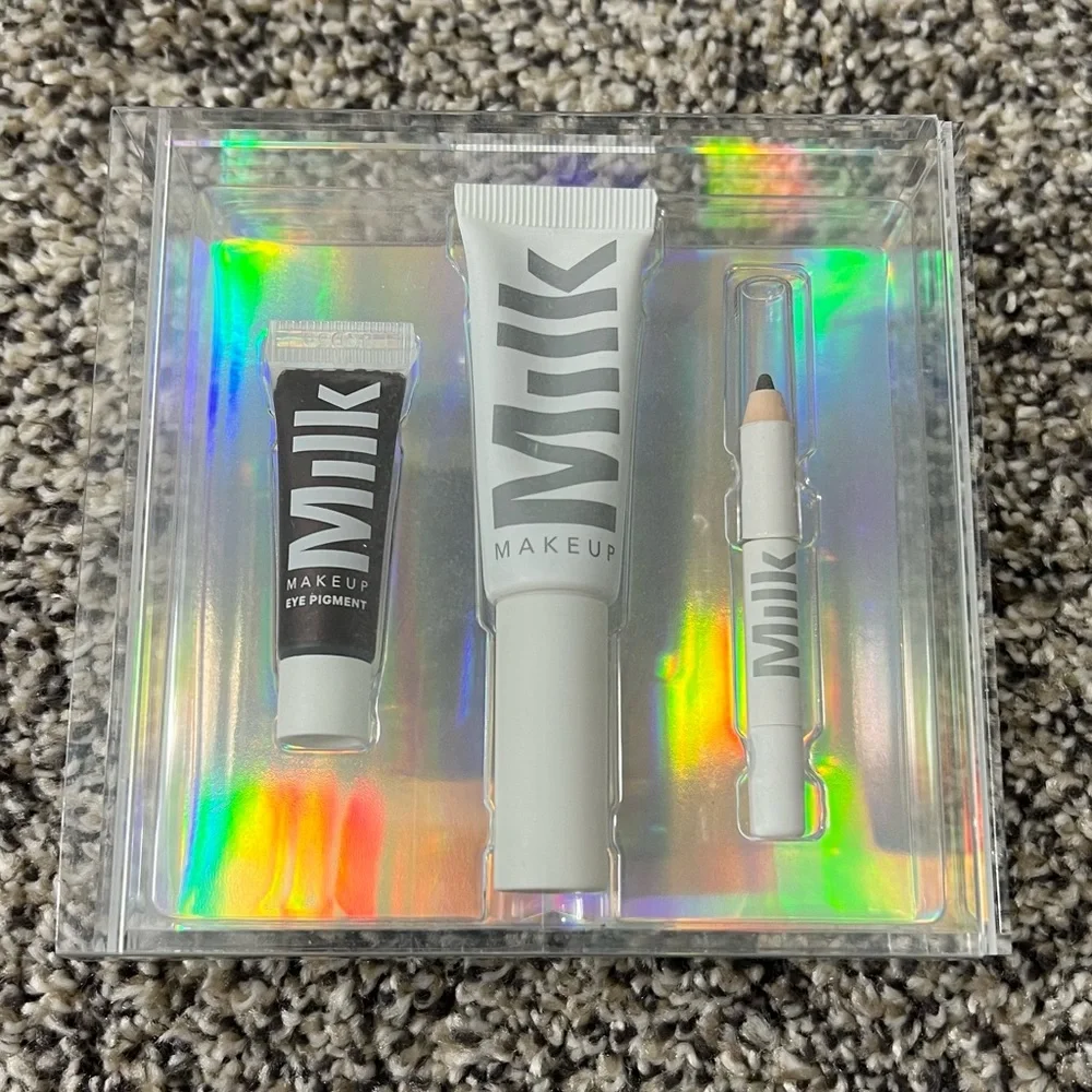 NEW MILK MAKEUP Triple Eye Set Eyebrow Mascara Pigment Set